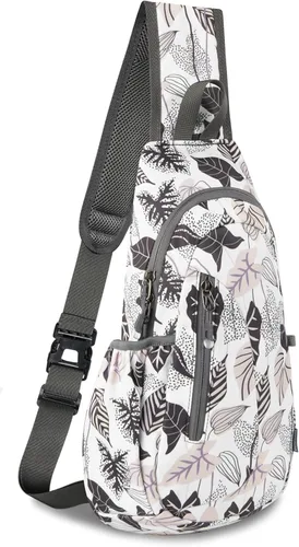 Miniatura 26 de TITECOUGO Bolso bandolera pequeño, mochila cruzada ligera para hombres y mujeres, bolsa de hombro para deportes y exteriores Negro