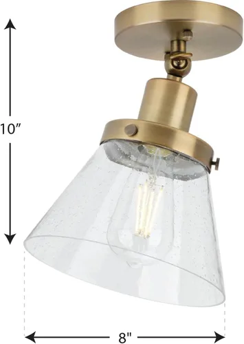 Miniatura 7 de Progress Lighting P350198-163 Hinton Cerca del Techo, 10.00x8.00x8.00, Latón