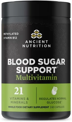 Ancient Nutrition Multivitamínico de apoyo para el azúcar en la sangre, apoya el metabolismo saludable de la glucosa, azúcar en la sangre saludable