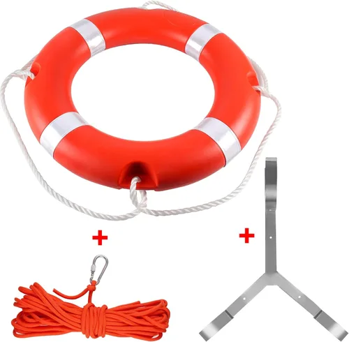 Miniatura 17 de Life Ring for Boating Safety - 23" and 28" Boat Safety Throw Rings with Reflective Strip and Grab Lines