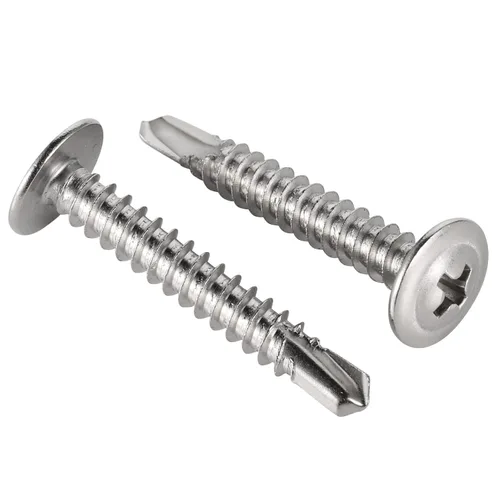 Miniatura 10 de Mellewell Tornillos autoperforantes de cabeza de oblea #8 x 1, tornillos de madera, tornillos de chapa autorroscantes rápidos, acero inoxidable 410
