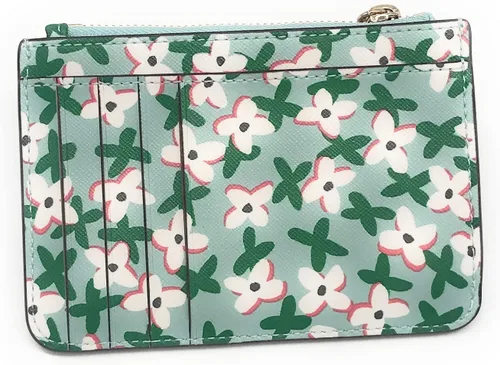Miniatura 4 de Kate Spade New York Laurel Way Bitsy Tarjetero (Aphrodite Green Floral Multi), Verde, Cartera con tarjetero