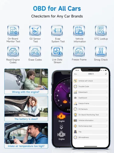 Miniatura 5 de ANCEL Escáner Bluetooth OBD2 BD300, lector de código de sistema completo y herramienta de diagnóstico para BMW con servicio de registro de batería