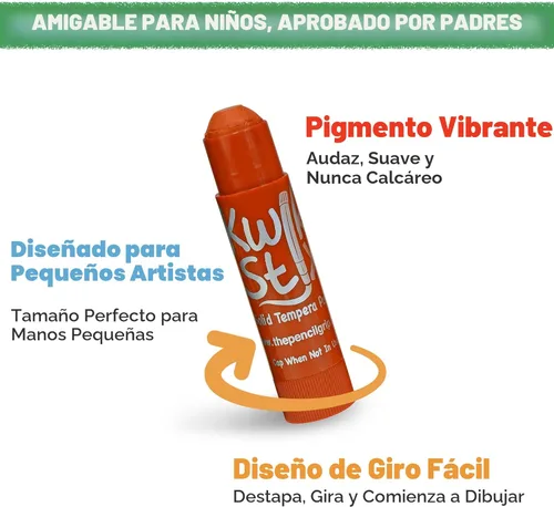Miniatura 7 de The Pencil Grip pintura tipo témpera, sólida, Kwik Stix, de secado superrápido, en paquete de 12 (TPG-602)