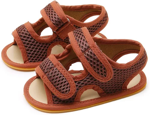 Miniatura 5 de RVROVIC Sandalias de primera calidad para bebés, niños y niñas, suela de goma antideslizante suave, zapatos de verano al aire libre para niños
