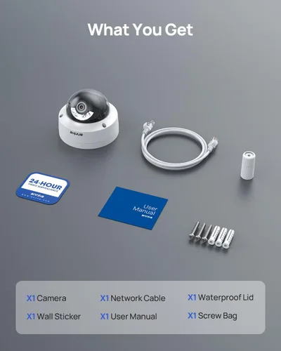 Miniatura 9 de ANNKE Cámara de seguridad C800 4K 8MP PoE con foco de visión nocturna a color, detección de vehículos y humanos AI, grabación 24/7 con audio, IP67