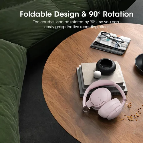 Miniatura 8 de DOQAUS Auriculares Bluetooth sobre la oreja con 90 horas de reproducción, 3 modos de ecualización profesional, graves profundos de alta fidelidad