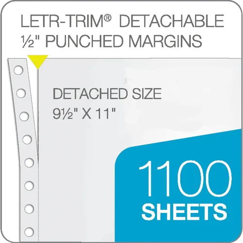 Miniatura 2 de TOPS Papel de computadora continuo, 3 partes, sin carbono, márgenes extraíbles de 0.5 pulgadas, 9.5 x 11 pulgadas, 1100 hojas, blanco/canario/rosa