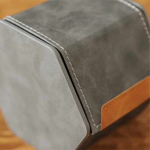 Miniatura 15 de Funda protectora de viaje para reloj de 1 ranura, organizador de relojes de alta calidad, con cuero vegano, almohada ajustable para cualquier reloj