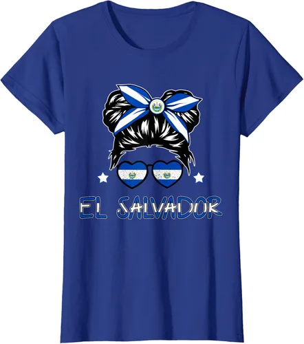 Miniatura 40 de Camiseta de El Salvador para Niñas Bandera Patrimonio Hispano Salvadoreño