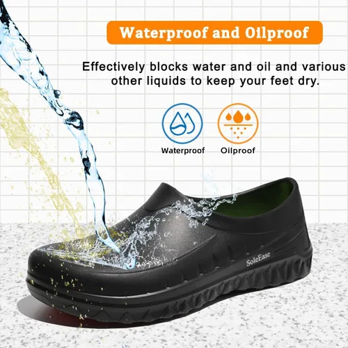 Miniatura 2 de Zapatos de chef para hombres y mujeres, antisalpicaduras de aceite, antideslizantes, impermeables, para jardín, cocinas, enfermería, trabajo