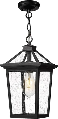 Miniatura 18 de zeyu ZX58B-SW BK - Aplique de pared exterior negro de 14 pulgadas, accesorios de pared para garaje de casa, aluminio fundido a presión con vidrio