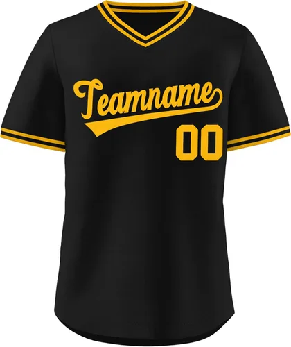Miniatura 41 de KXK - Camiseta de béisbol personalizada con nombre y número cosidos, estilo Hip Hop, con cuello en V, atlética, para hombres, mujeres y jóvenes