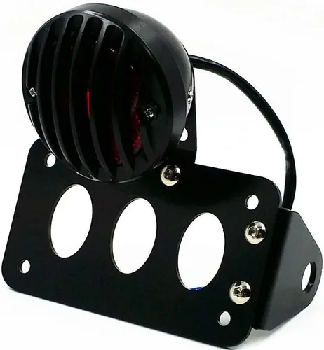 Miniatura 9 de Parrilla de motocicleta, lámpara de luz trasera para Harley Honda, Kawasaki, Suzuki, Yamaha, Triumph, Victory, XL, FL CB, Cafe racer, Bobber Cromado