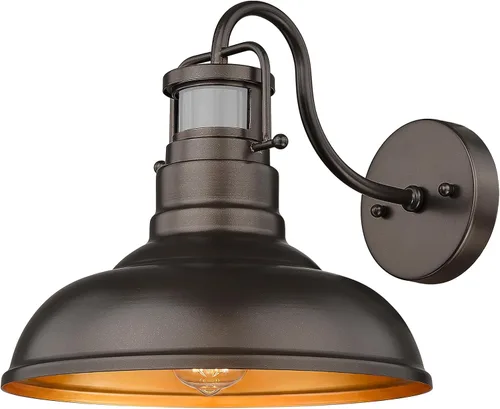 Miniatura 9 de zeyu Lámpara de granero de granja de 11 pulgadas, aplique de pared vintage para porche, almacén, cocina, acabado de bronce aceitado, 016-1B ORB