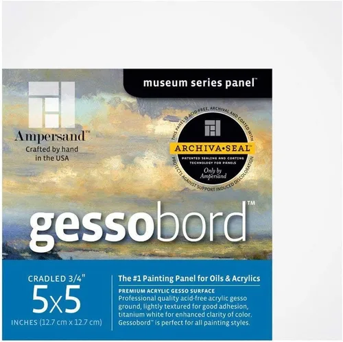 Miniatura 18 de Ampersand Art Supply Panel de Pintura de Madera con Gesso: Serie Museo Gessobord, 24" x 30", 1-1/2" Perfil Enmarcado