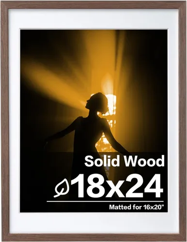 Miniatura 75 de Egofine - Portarretratos de 4 x 6 pulgadas, de madera maciza con plexiglás, para fotos de 3.5 x 5 con paspartú o de 4 x 6 sin paspartú, para colocar