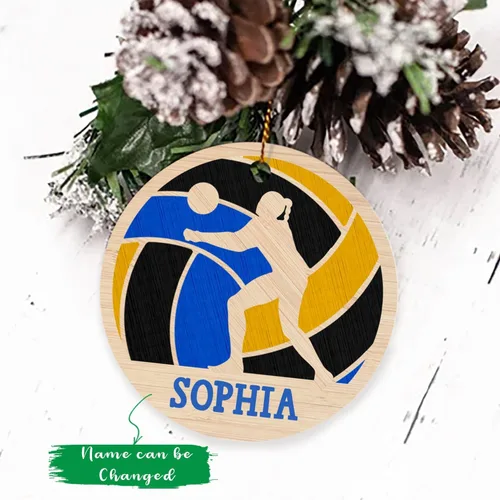 Miniatura 2 de Adorno de Navidad para niña de voleibol 2025, adorno de voleibol personalizado para amantes del voleibol, adornos de jugador de voleibol, adorno