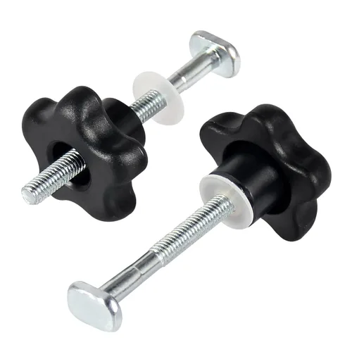 Miniatura 4 de Toolcool Pernos de pista en T M6 x 2.953 in, kit de perilla de estrella, pernos de ranura en T de 3 pulgadas con arandelas, accesorios