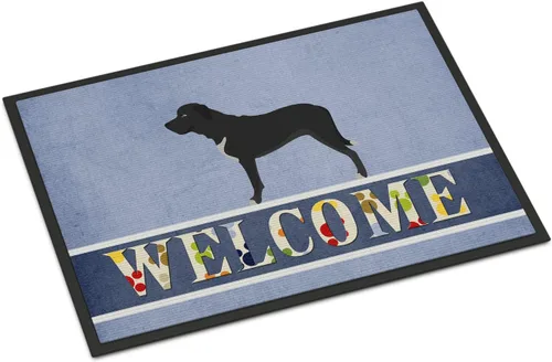 Miniatura 10 de Caroline's Treasures BB8321JMAT - Felpudo de bienvenida Berger Picard de 24 x 36 pulgadas, tapete azul para puerta delantera, para interiores