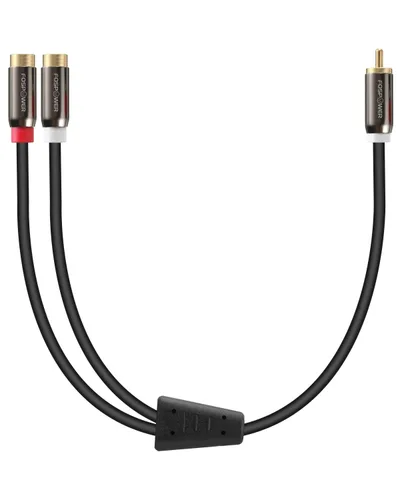 Miniatura 7 de FosPower Adaptador Y [8 pulgadas] 1 RCA (macho) a 2 RCA (hembra) estéreo audio Y adaptador subwoofer Cable de subwoofer