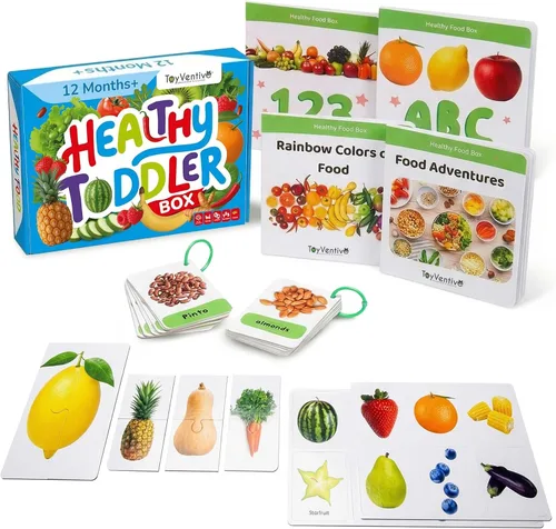 Miniatura 10 de TOYVENTIVE Libros educativos, tarjetas flash y rompecabezas: regalos de cumpleaños para niños de 1, 2, 3 y 4 años, juguetes de aprendizaje