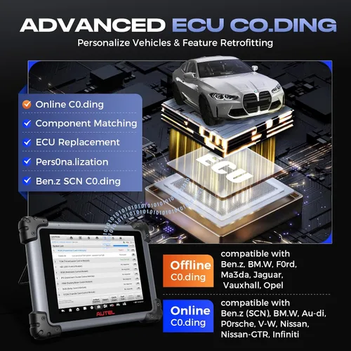 Miniatura 6 de Autel MaxiCOM MK908P - Escáner de diagnóstico de coche con programación de código del ECU, escáner automotriz OBD2 con MaxiScope MP408, osciloscopio