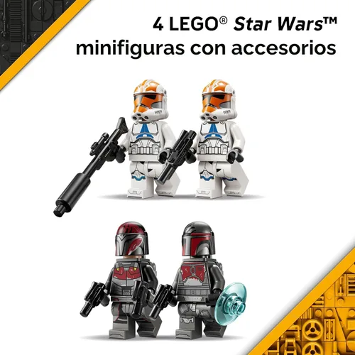 Miniatura 5 de LEGO Star Wars Siege of Mandalore Battle Pack - Juguete de construcción para niños y niñas, juego de simulación Mandalorian con 4 minifiguras