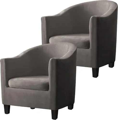 Miniatura 28 de Fundas de terciopelo para sillones, fundas de elastano para sillones, fundas elásticas para sillas de bañera, fundas protectoras para muebles, funda