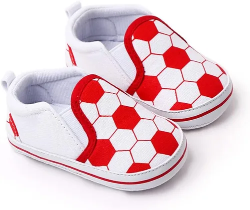 Unsex - Zapatos de lona para niños y niñas, zapatos para primeros pasos, antideslizantes, suela suave, zapatos planos para niños pequeños