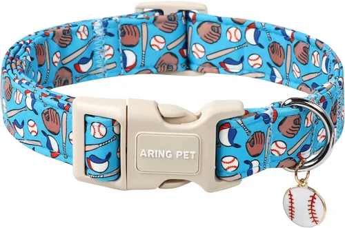 Miniatura 33 de Aring Pet Collar de algodón, ligero y ajustable, con hebilla de liberación rápida, para perros pequeños, medianos y grandes, otoño, hoja de arce
