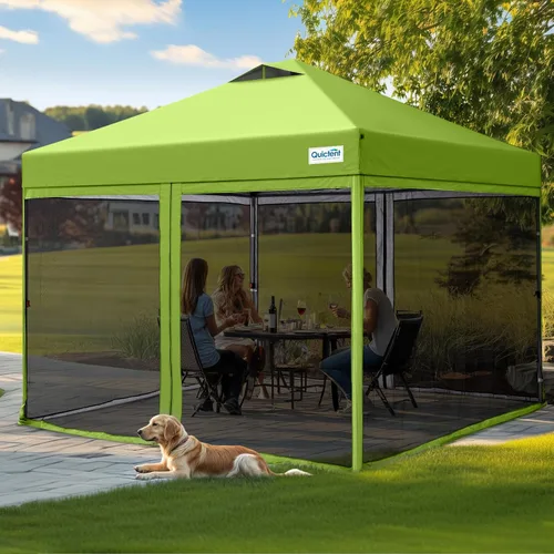 Miniatura 11 de Toldo desplegable Quictent Ez con pantalla de malla para carpa, con laterales de malla Canela