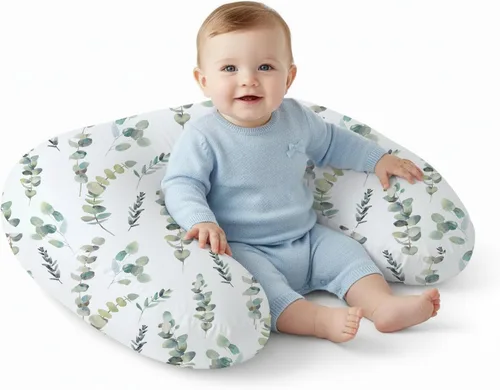 Miniatura 22 de Little Grape Land - Almohada de lactancia mejorada, lactancia materna y biberón durante 0 a 16 meses, funda suave lavable a máquina con relleno