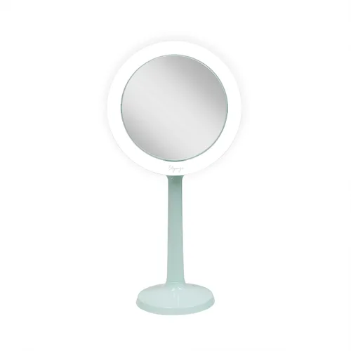 Miniatura 11 de Zadro Espejo de maquillaje iluminado de 7 pulgadas con aumento 8X/1X ventosa espejo de maquillaje montado en la pared Espejo de viaje LED de 3 Blanco