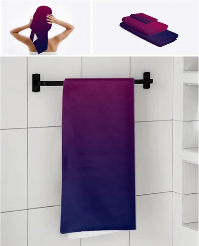 Miniatura 7 de Wine Red Purple Bath Towels for Bathroom Set - Luxury Microfiber Towels Gifts for Women,Quick Dry Beach Kitchen Hand Hair Face Yoga Workout Gym
