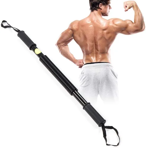 Miniatura 6 de ZJchao Ejercitador de potencia de brazo, barra de potencia de resorte, antebrazo, fuerza muscular, entrenamiento de resistencia, kit de gimnasio, 30