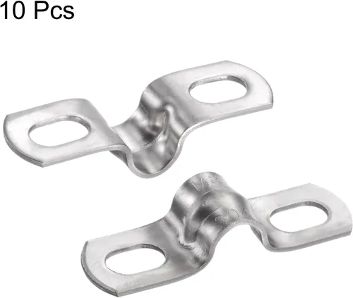 Miniatura 3 de HARFINGTON 10 abrazaderas de conducto de 5/16 pulgadas y 0.315 in, abrazadera de tubo M8 U, correa de tubo rígida de acero inoxidable, soporte