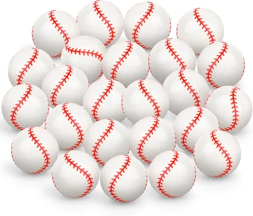 24 piezas de pelotas de goma rebotadoras de béisbol para niños, pelotas de goma de 32 mm para deportes de rebote a granel para recuerdos de fiesta,