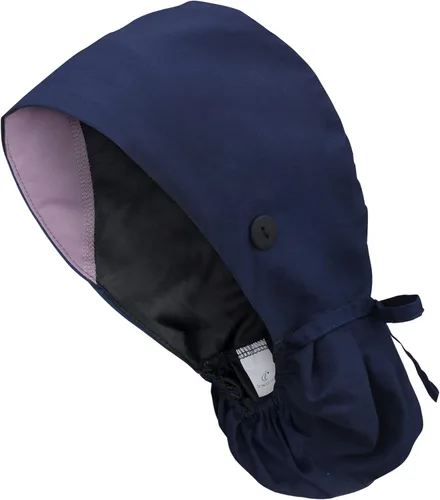 Miniatura 26 de QBA Gorra de trabajo ajustable con botón, gorro forrado de satén, gorro de trabajo de algodón, banda elástica para atar en la espalda, unisex Pt