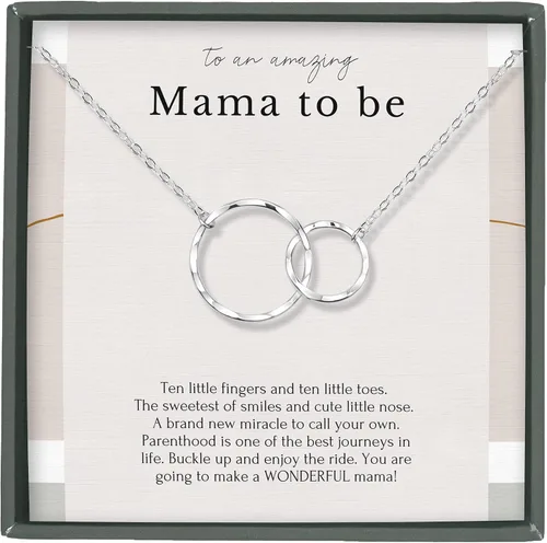 HOPE LOVE SHINE Collar de regalo para mamá Regalo para mamá por primera vez para futura madre Regalos de embarazo para madres primerizas Joyería