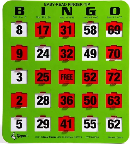 Miniatura 8 de Regal Bingo - Tarjetas de Bingo con Ventanas Deslizantes Solamente - 8" x 9" - Cartulina Verde de 5 Capas - Fácil de Leer - Sin Duplicados - Paquete