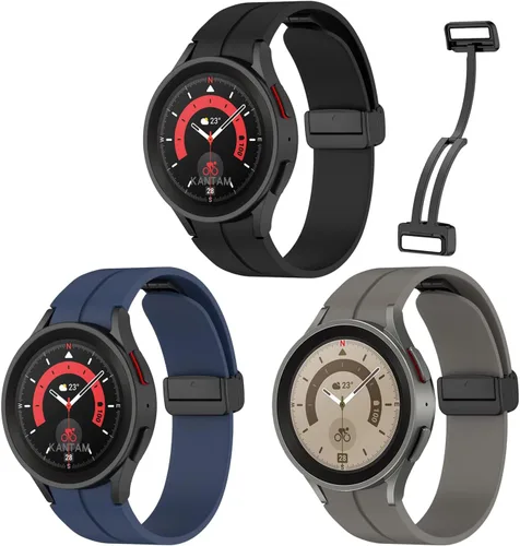 Miniatura 17 de Correa deportiva de silicona para Galaxy Watch 5 Pro de 1.772 pulgadas, sin huecos, compatible con Galaxy Watch 7, 6, 5, 4, correa de repuesto