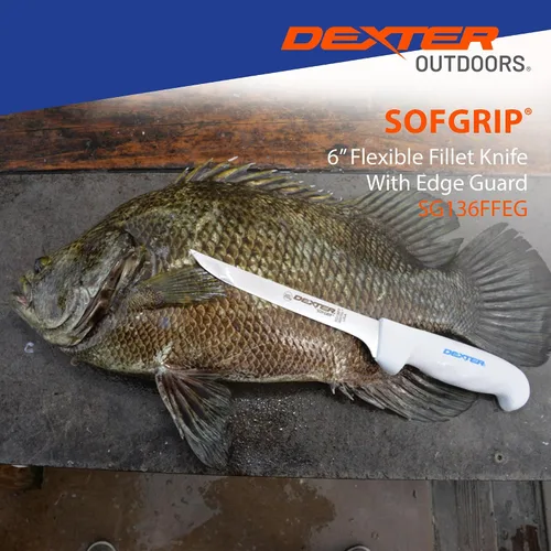 Miniatura 7 de Cuchillo de filete Dexter Outdoors de 6" con mango suave SOFGRIP Incluye protector de filo