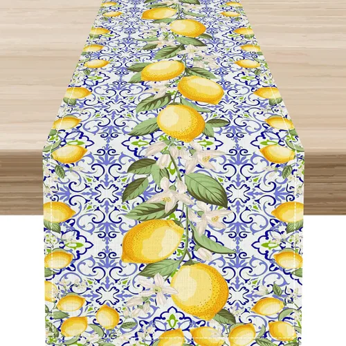 Miniatura 7 de Camino de mesa de primavera con margaritas, rústico, de temporada, con margaritas, acuarela, letras vintage, cocina, comedor, cocina, sala de estar