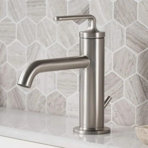 Miniatura 7 de Kraus Ramus Grifo de Fregadero de Una Sola Manija para Baño en Níquel Satinado, FVS-1007SN