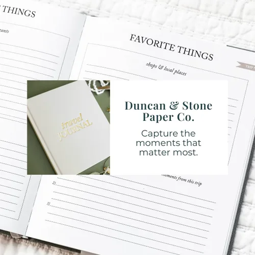 Miniatura 5 de DUNCAN & STONE PAPER CO. Diarios de viaje - Elegante cuaderno de diario para registrar todas tus aventuras de viaje hasta 15 viajes