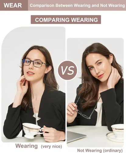Miniatura 6 de Gafas de lectura para mujeres y hombres, lectores rectangulares, lentes de lectura con bloqueo de luz azul para computadora para el trabajo y uso