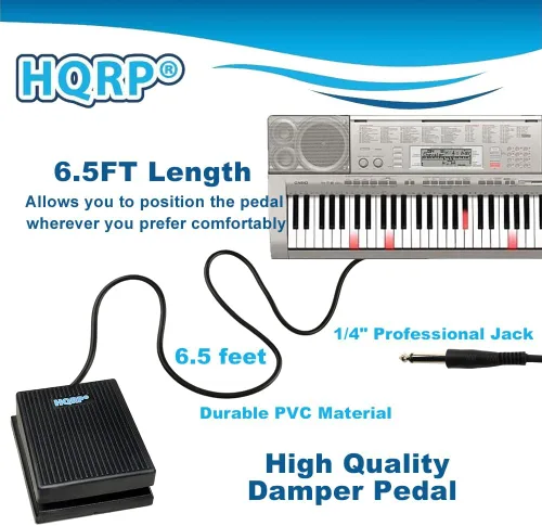 Miniatura 4 de HQRP Pedal Sustain para Casio CTK-2090, CTK-2400, CTK-3200, CTK-3500, CTK-4200, CTK-4400, CT-X700, PX-160, PX-S1100, CDP-S350, WK-6600 – Compatible