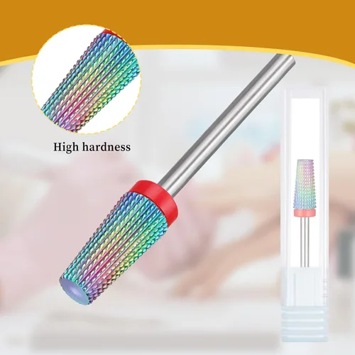 Miniatura 3 de Brocas de uñas 5 en 1, brocas de carburo de tungsteno, rotación bidireccional, brocas de seguridad avanzadas profesionales, herramienta de lima