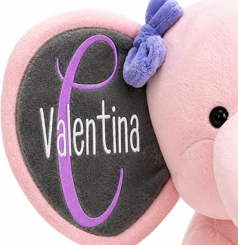 Miniatura 3 de Animal de Peluche Elefante Personalizado - Anuncio Personalizado de Estadísticas de Nacimiento Animales de Peluche Elefante para Bebés, Baby Shower